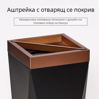Самостоятелен кош за отпадъци от неръждаема стомана за хотелски хол, зона на асансьора и коридор, KTV и мол; голям капацитет