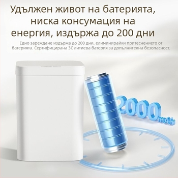 Умен сенсорен кош за отпадъци с капак, напълно автоматичен, 4 л капацитет, за дома – кухня, баня, тоалетна и хол, с кабелно захранване