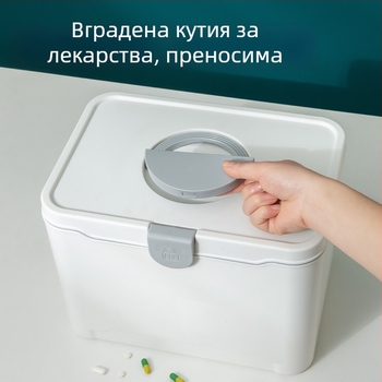 Домашна медицинска аптечка с голям капацитет и комплект за първа помощ
