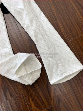 Cleanfit бели дънки за мъже с диамантено жакардово тъкане, есенен дизайн, деним, прав крак с лек клеш