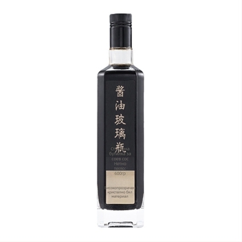 Стъклена бутилка от кристално ясно стъкло, 250 ml или 500 ml, за оцет и соев сос