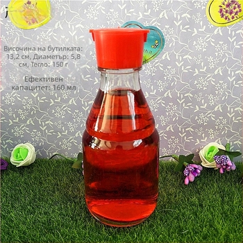 160 ml стъклена бутилка за оризов оцет, сос, сусамово масло и подправки