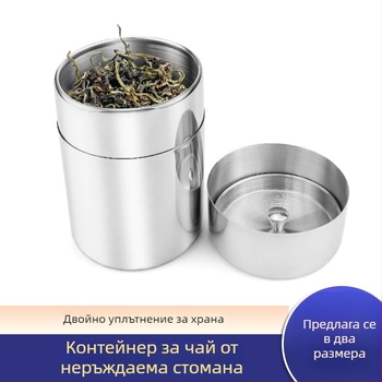 304 неръждаема стомана банка за чай – преносима домашна метална кутия за чай за пътуване, запечатана