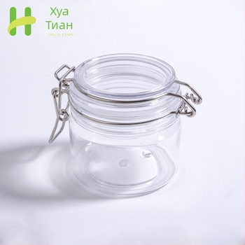 Кръгъл PET буркан за козметика с капак, 220 ml, плътно запечатан, за маски и кремове