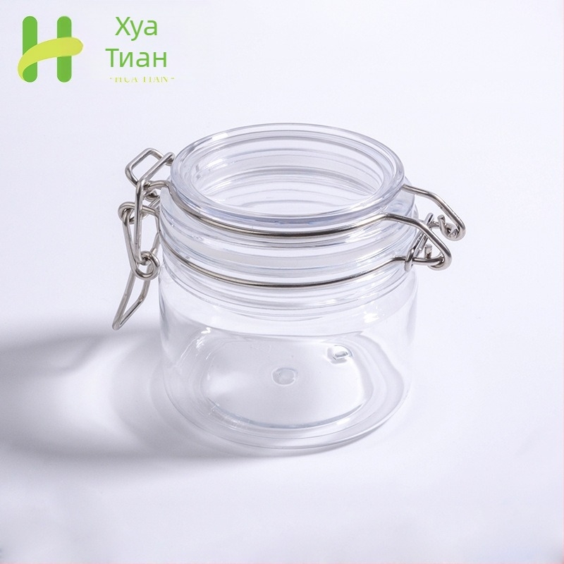 Кръгъл PET буркан за козметика с капак, 220 ml, плътно запечатан, за маски и кремове