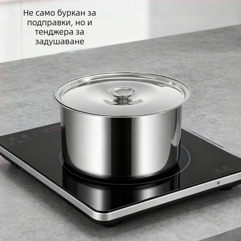 Буркан за подправки от 304 неръждаема стомана с капак, запечатващ кухненски контейнер за подправки, за домашна и професионална употреба, с подсилени стени