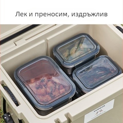 Lock кутия за съхранение на храна от 304 неръждаема стомана, заключваща се, подходяща за хладилник, кутия за плодове и обяд