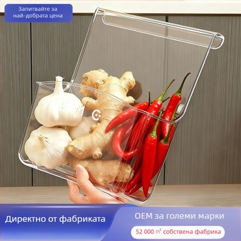 Кухненски рафт за врата на шкаф със вътрешна кутия за съхранение и окачващ кош за фолио