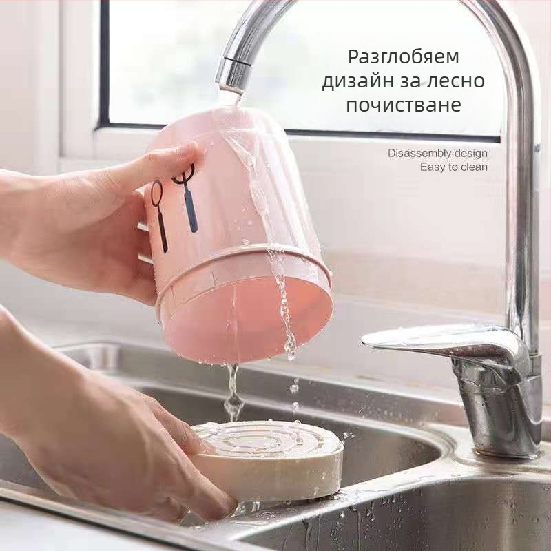 Държач за палочки със капак, прозрачен пластмасов кош за прибори за хранене за дома и ресторанта, с отцеждане и против плесен