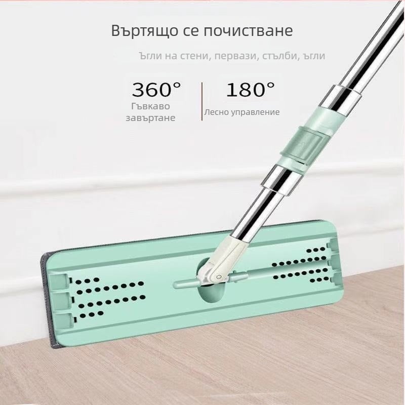 Екстра дебела универсална дръжка за плосък моп – без ръчно измиване
