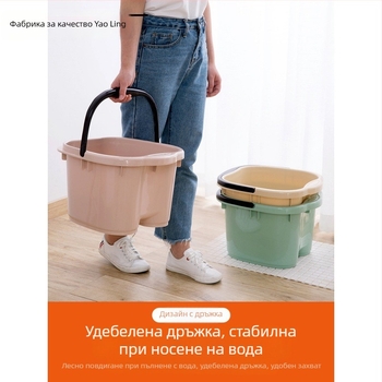Пластмасова дълбока кофа за къпане на крака за домашна употреба, масаж и релаксация, над коляното, голям размер