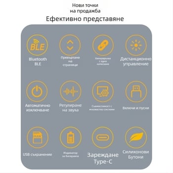 Безжичен лазерен указател за обучение и презентации, Seewo бяла дъска, презареждаем, USB, превключване на страници PPT