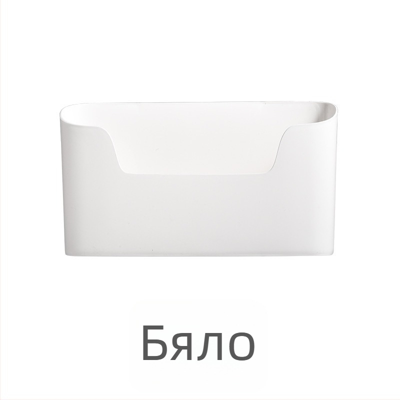 Стенно монтирана кутия за съхранение за кухня, органайзер за врата на шкаф и баня, държач за пластмасово фолио