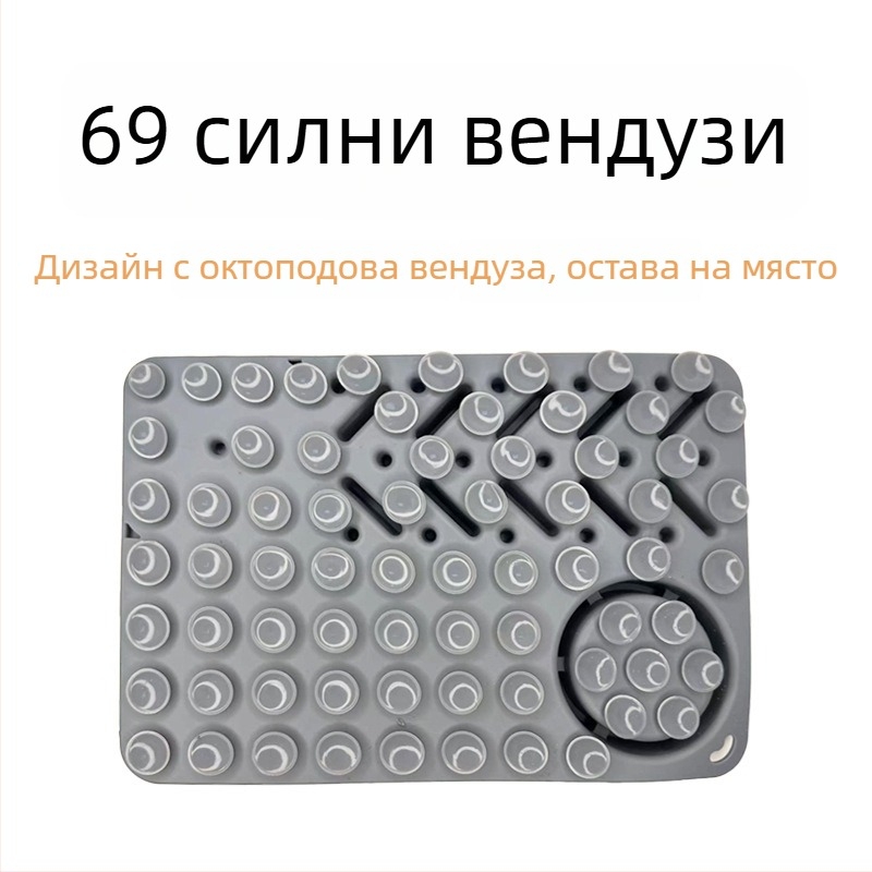 Силиконова лизаща подложка за котки - забавено хранене, антипреобръщане и вакуумна вендуза