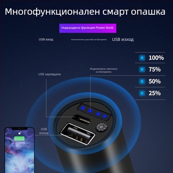 UV365 Wood's лампа – преносим фенер с пурпурна светлина за проверка на банкноти и флуоресценция
