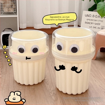 Кош за отпадъци без капак, квадратен, 10 л, ПП, за дома - кухня и баня