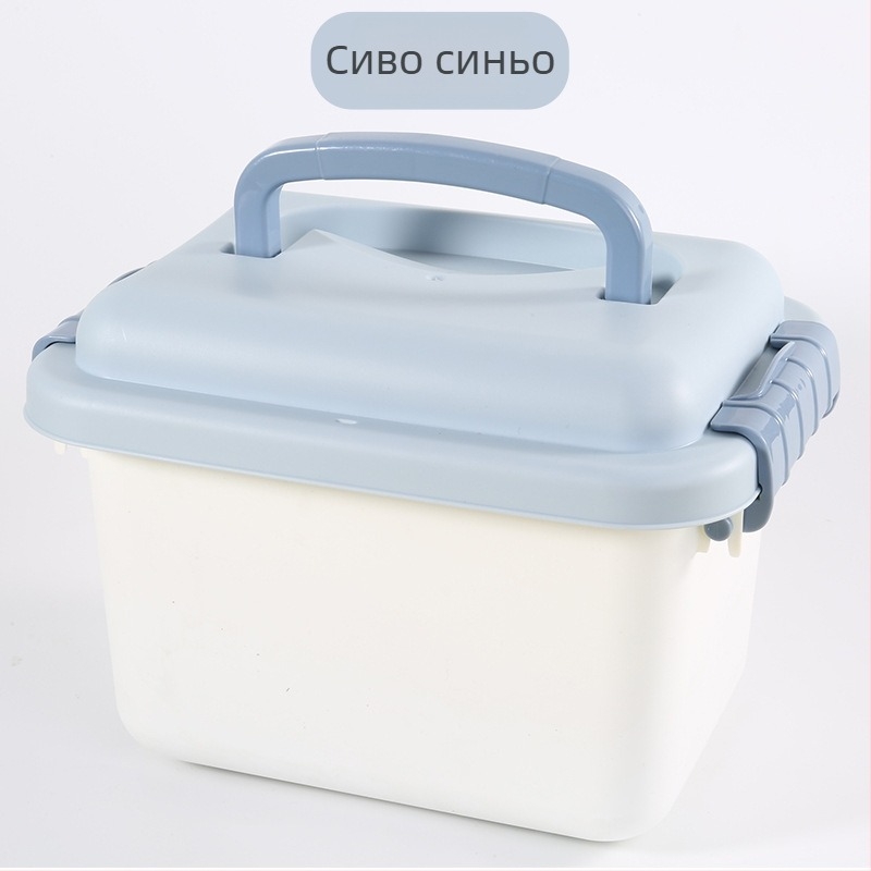 Пластмасова кутия за съхранение с голям капацитет за играчки и малки предмети, преносим органайзер