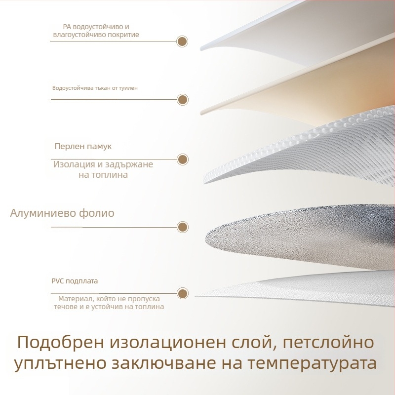 Сгъваема портативна вана за крака за възрастни с капак, термоизолирана и изработена от Oxford плат
