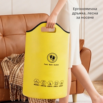 Сгъваема PVC ваничка за крака – преносим SPA, изолирана, за домашна или външна употреба.