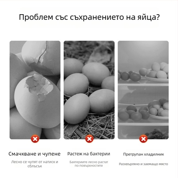 Кутия за яйца за хладилник, кухненски органайзер с чекмедже, запазваща свежест