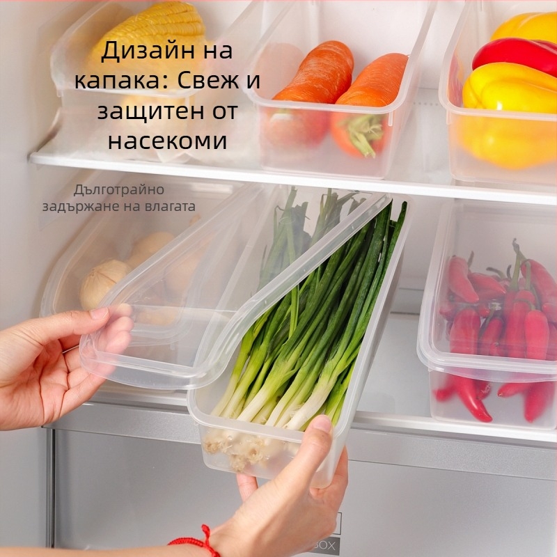 Кутия за съхранение в хладилник, хранителна класа, за поддържане на свежестта на зеленчуци и плодове, кутия за яйца, кутия за замразени яйца