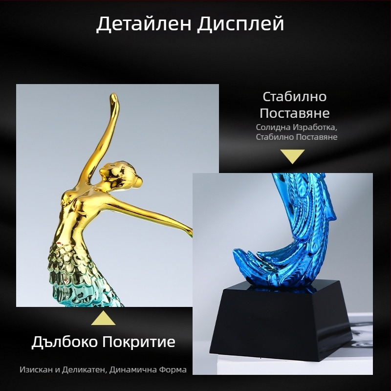 Трофей от смола за танцово изкуство — цветна богиня-статуетка за балет и латински танц, награда за детски конкурс