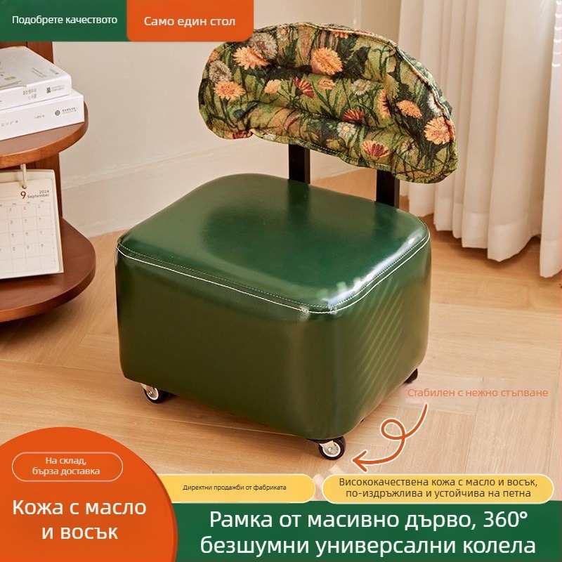 Дървен подвижен стол с облегалка – обувна пейка и място за съхранение в дневната