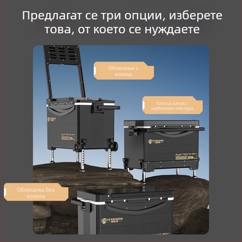 29 л къмпинг риболовна кутия с антинадраскващо покритие — пълен мултифункционален комплект