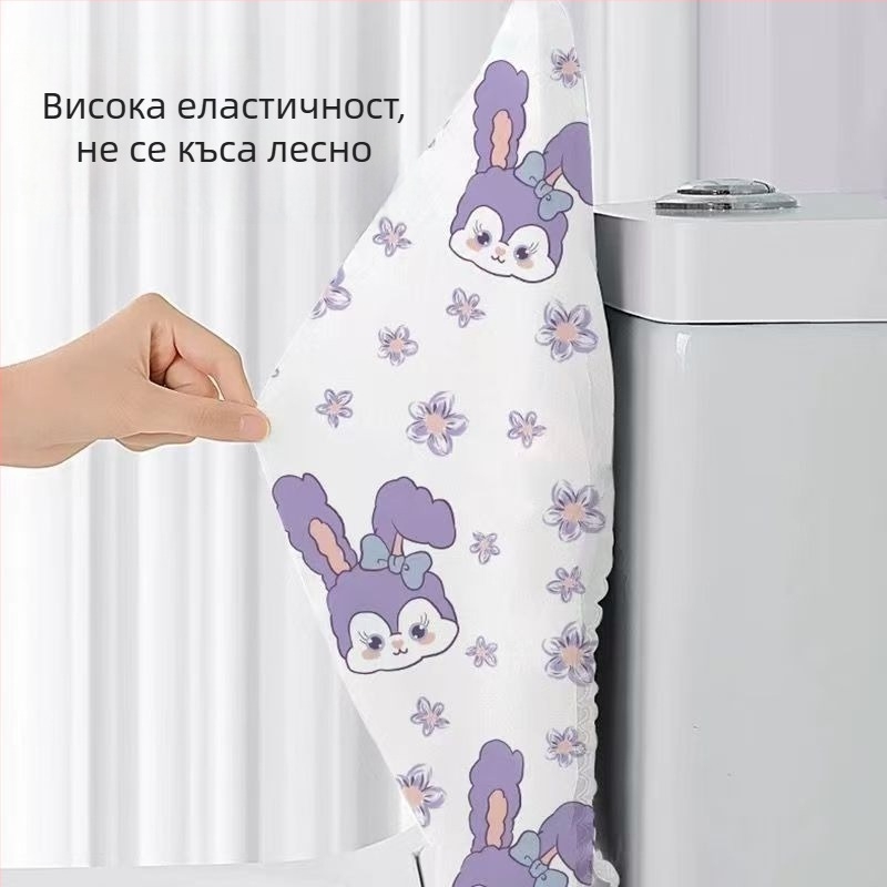 Еднократно покривало за седалка на тоалетна с пълно покритие, водоустойчиво и подсилено за пътуване