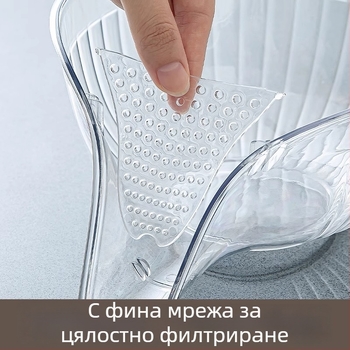 Кухненска кошница за миене на зеленчуци с вграден дренаж, мултифункционално сито за ориз
