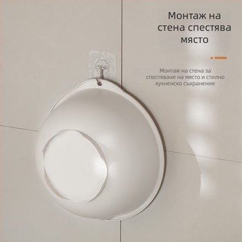 Пластмасова подвесна кухненска мивка с лек лукс, мултифункционална, двойнослойна удебелена кошничка за отцеждане за миене на плодове и зеленчуци.