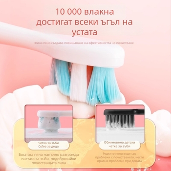 Kefu детска ултрафинна четка за зъби за деца 0-12 години, с рисунка на малък динозавър, с дебела дръжка, ръчна, с меки четина