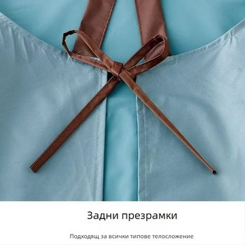 Водоустойчива и маслоустойчива безръкавна престилка за кухня за мъже и жени, едноцветна, с голям джоб, семпъл модерен дизайн.