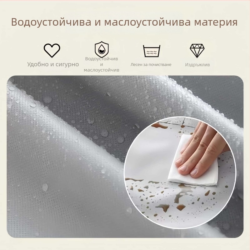 Водоустойчива и маслоустойчива безръкавна престилка за кухня за мъже и жени, едноцветна, с голям джоб, семпъл модерен дизайн.