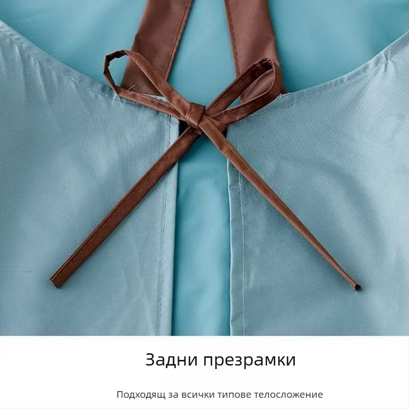 Водоустойчива и маслоустойчива безръкавна престилка за кухня за мъже и жени, едноцветна, с голям джоб, семпъл модерен дизайн.