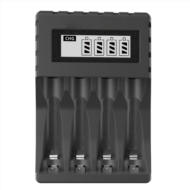 8-слотно USB LCD интелигентно бързо зарядно за AA/AAA литиеви батерии