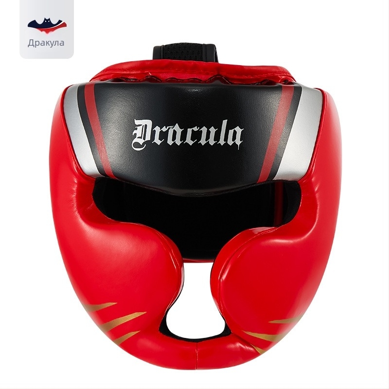 MUAYTHAIDRACULA боксов шлем за глава PU материал, вертикален стил, за възрастни Muay Thai тренировки