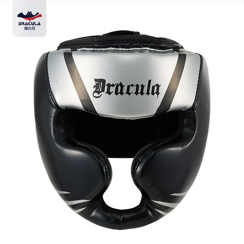 MUAYTHAIDRACULA боксов шлем за глава PU материал, вертикален стил, за възрастни Muay Thai тренировки