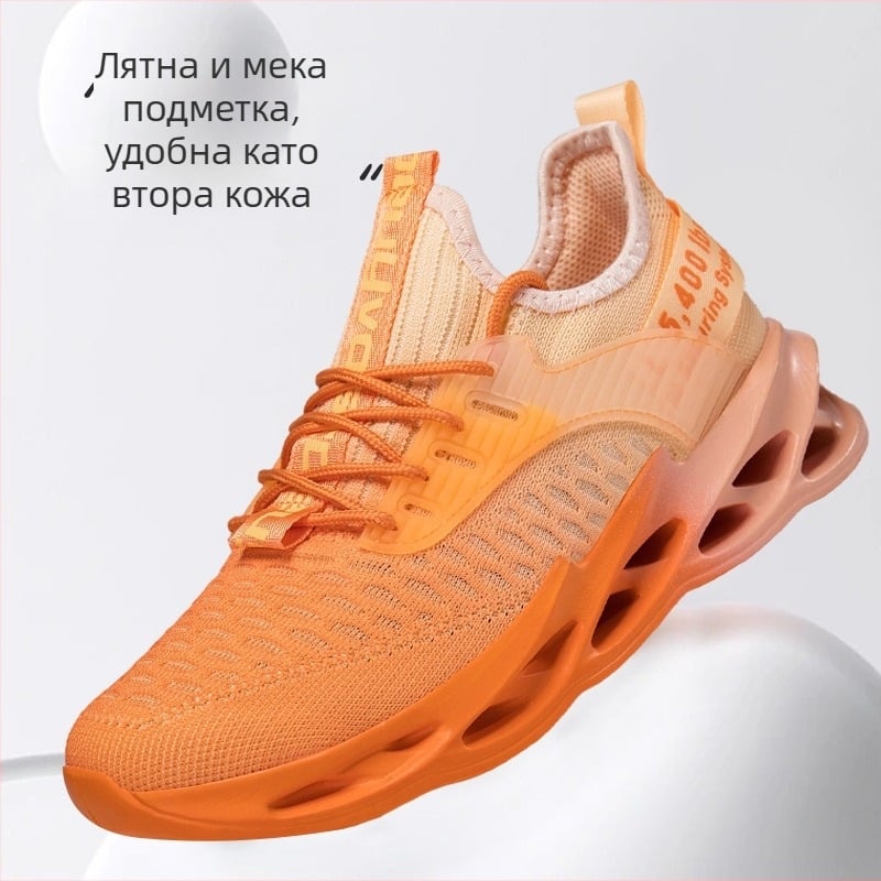Дамски мрежести обувки за спорт и разходки, голям размер, леки, противохлъзгаща подметка, за открити спортове, пътуване и тичане