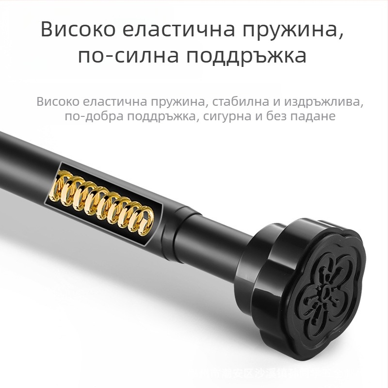 Безпробивна телескопична пръчка за балкон за сушене на дрехи, неръждаема стомана
