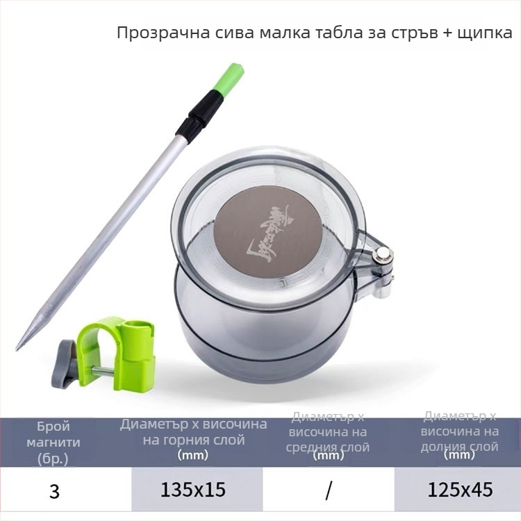 Универсална магнитна плоча за примамки за риболов със стол и кутия, двойно и тройно ниво плочи за примамки и открит съд за примамки