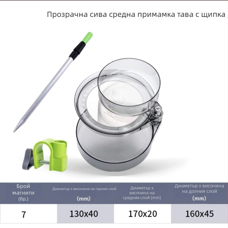 Универсална магнитна плоча за примамки за риболов със стол и кутия, двойно и тройно ниво плочи за примамки и открит съд за примамки