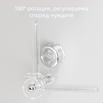 Вакуумен въртящ се държач за аксесоари за коса и бижута, стенен монтаж за баня, без пробиване