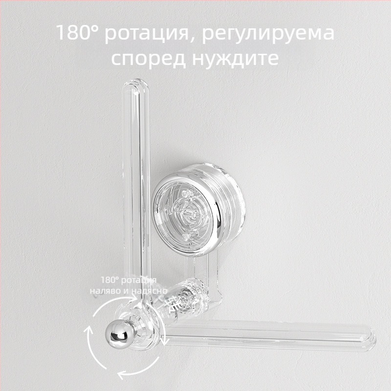 Вакуумен въртящ се държач за аксесоари за коса и бижута, стенен монтаж за баня, без пробиване