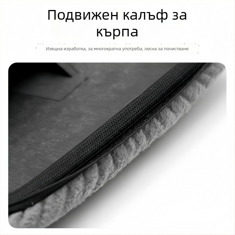 Четка за почистване на предното стъкло на автомобил със кадифена коралова плюшена кърпа и дефогираща четка