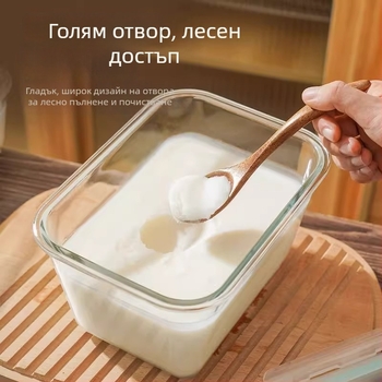 Запечатан стъклен буркан за съхранение на свинска мас, с капак, за домашна кухня, подходящ за фризер и микровълнова, голям обем, боросиликатно термоустойчиво стъкло, 2,1–3 л
