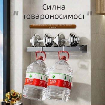 Кухненски рафт за подправки без пробиване, стенна многофункционална етажерка за съхранение с дренаж за кухня и баня