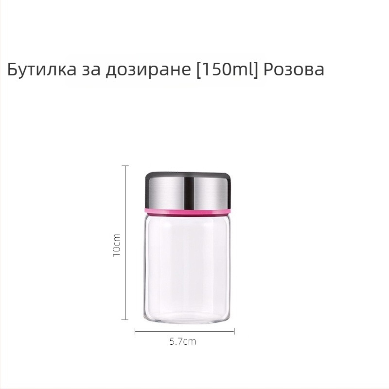Стъклен буркан за храни с неръждаем капак, термоустойчив и запечатващ; подходящ за птичи гнезда, мармалад и традиционна китайска медицина