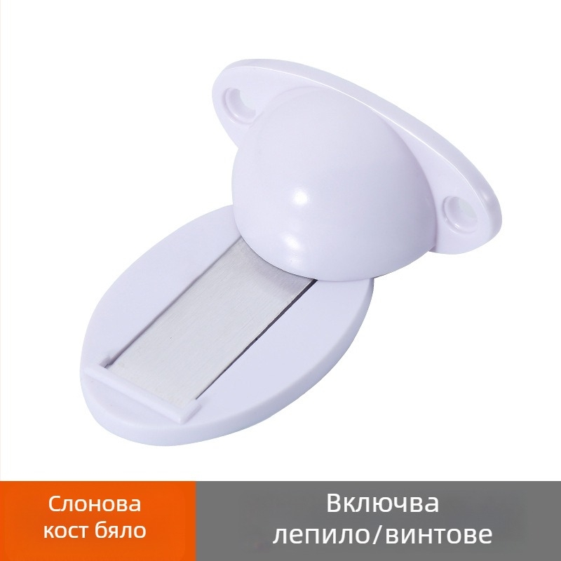 Пластмасов подов буфер за врата с вакуумно закрепване, без пробиване, тих ударозащитник за спалня