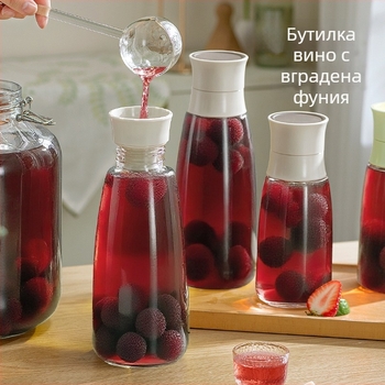 600 ml стъклена бутилка за настойване на вино, хранителен клас запечатана празна бутилка за префасовка на бяло вино
